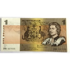 AUSTRALIA 1982 . ONE 1 DOLLAR BANKNOTE . JOHNSTON/STONE